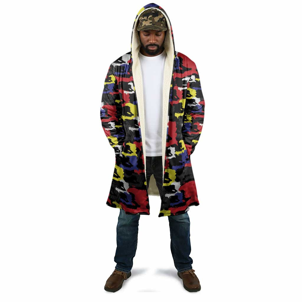 Haiti Map Camouflage Colorful Cloak - Wonder Print Shop