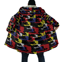 Haiti Map Camouflage Colorful Cloak - Wonder Print Shop