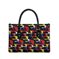 Haiti Map Camouflage Colorful Leather Bag - Wonder Print Shop