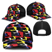 Haiti Map Camouflage Colorful Mesh Trucker Cap - Wonder Print Shop