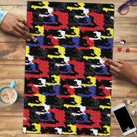 Haiti Map Camouflage Colorful Puzzle - Wonder Print Shop