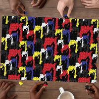 Haiti Map Camouflage Colorful Puzzle - Wonder Print Shop