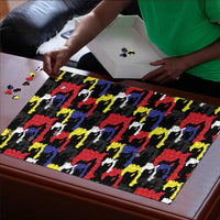 Haiti Map Camouflage Colorful Puzzle - Wonder Print Shop