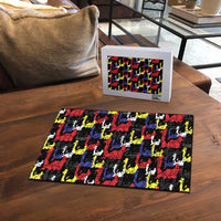 Haiti Map Camouflage Colorful Puzzle - Wonder Print Shop