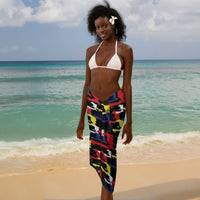 Haiti Map Camouflage Colorful Sarong - Wonder Print Shop