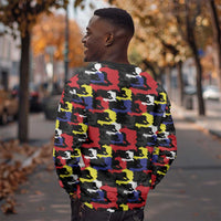 Haiti Map Camouflage Colorful Sweatshirt - Wonder Print Shop