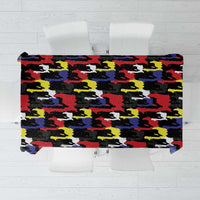 Haiti Map Camouflage Colorful Tablecloth - Wonder Print Shop