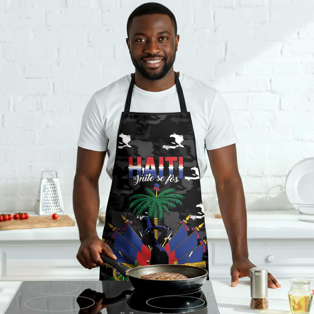 Haiti Map Camouflage Apron Unique Style - Wonder Print Shop
