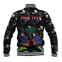 Personalized Haiti Map Camouflage Baseball Jacket Unique Style - Wonder Print Shop
