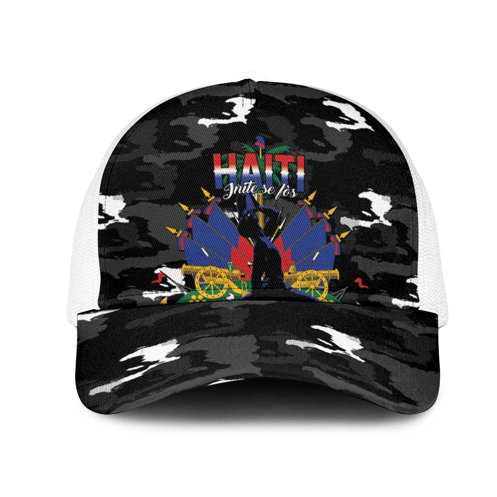 Haiti Map Camouflage Baseball Net Cap Unique Style - Wonder Print Shop
