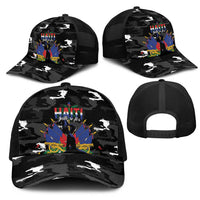 Haiti Map Camouflage Baseball Net Cap Unique Style - Wonder Print Shop