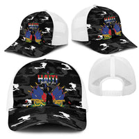 Haiti Map Camouflage Baseball Net Cap Unique Style - Wonder Print Shop