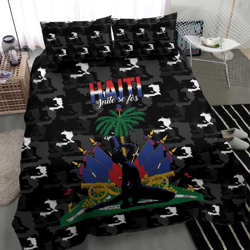 Haiti Map Camouflage Bedding Set Unique Style - Wonder Print Shop