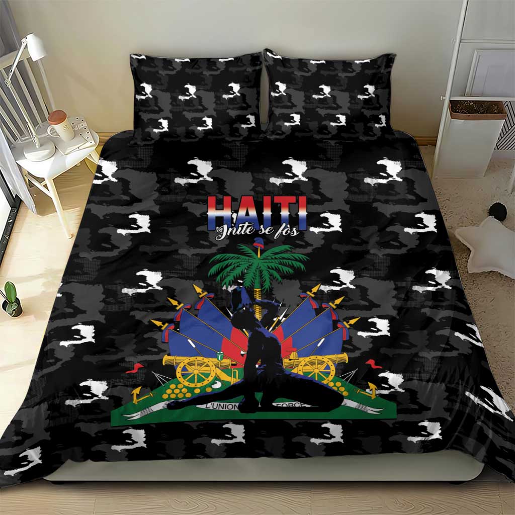 Haiti Map Camouflage Bedding Set Unique Style - Wonder Print Shop