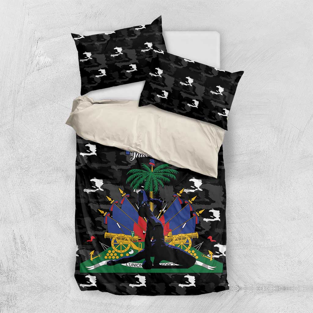 Haiti Map Camouflage Bedding Set Unique Style - Wonder Print Shop
