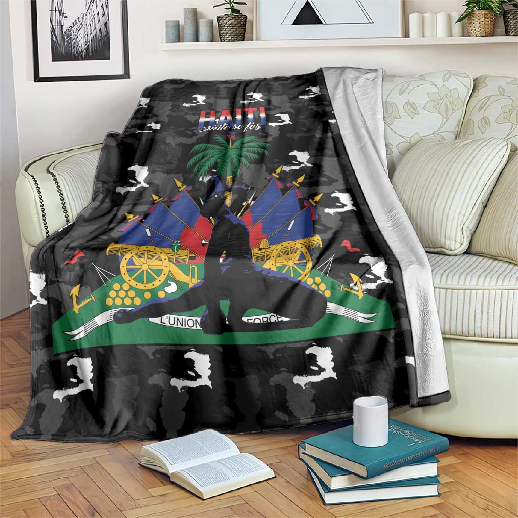 Haiti Map Camouflage Blanket Unique Style - Wonder Print Shop
