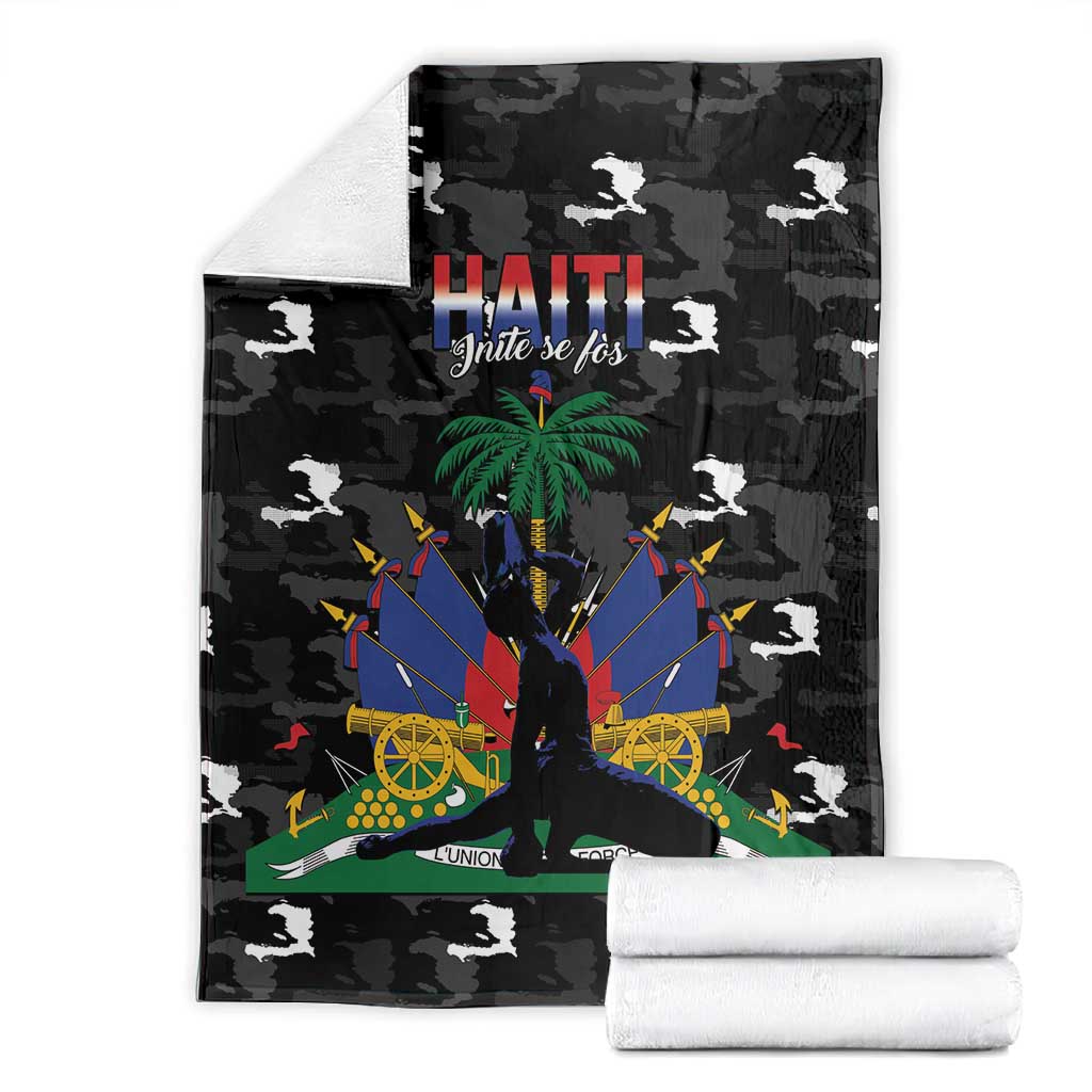 Haiti Map Camouflage Blanket Unique Style - Wonder Print Shop