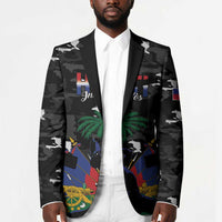 Personalized Haiti Map Camouflage Blazer Unique Style - Wonder Print Shop
