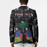 Personalized Haiti Map Camouflage Blazer Unique Style - Wonder Print Shop