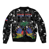 Personalized Haiti Map Camouflage Bomber Jacket Unique Style - Wonder Print Shop