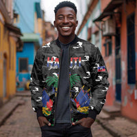 Personalized Haiti Map Camouflage Bomber Jacket Unique Style - Wonder Print Shop