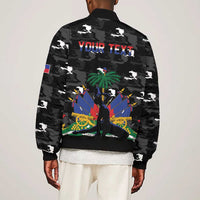Personalized Haiti Map Camouflage Bomber Jacket Unique Style - Wonder Print Shop