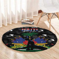 Haiti Map Camouflage Round Carpet Unique Style - Wonder Print Shop