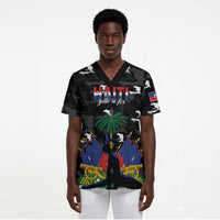 Personalized Haiti Map Camouflage Scrub Top Unique Style - Wonder Print Shop