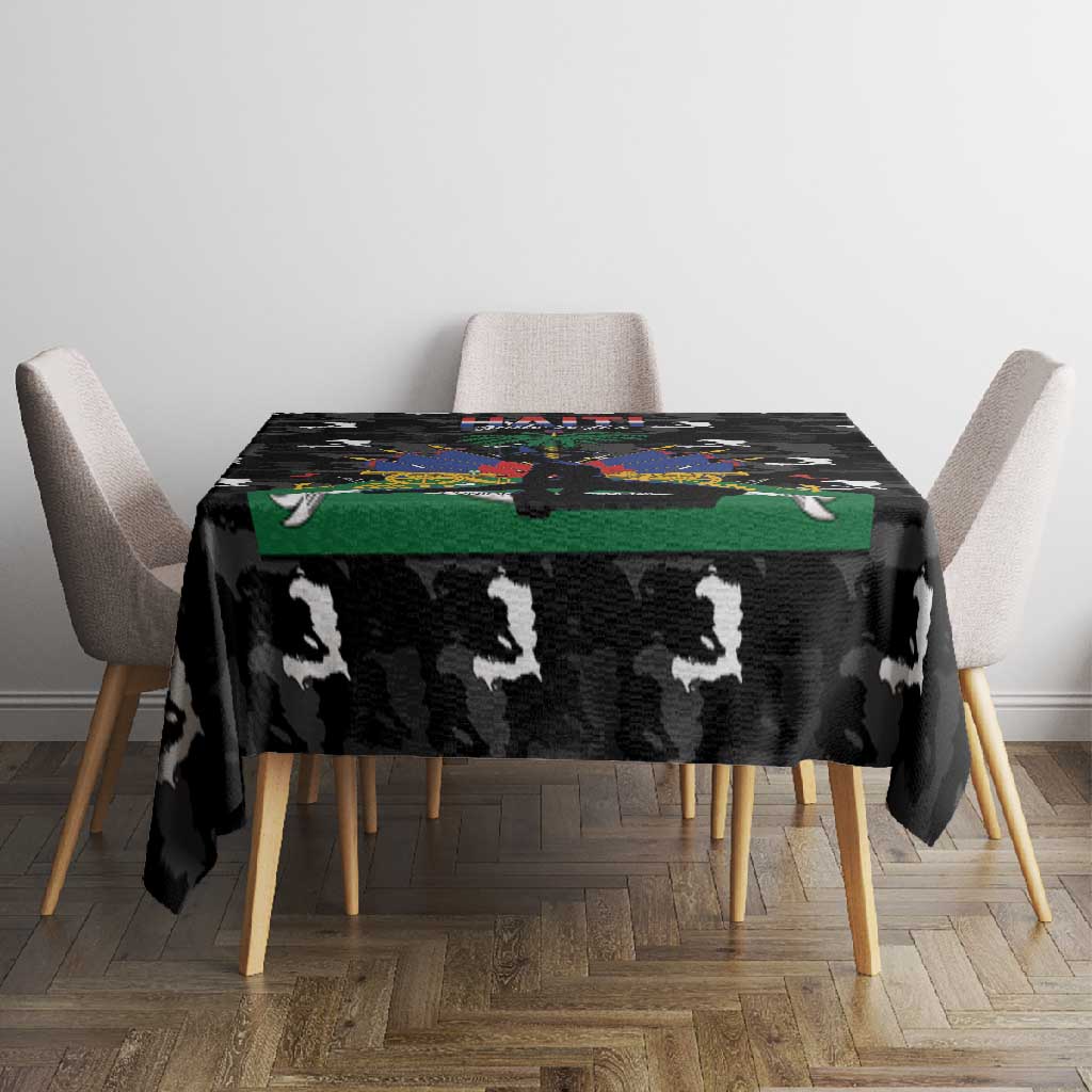 Haiti Map Camouflage Tablecloth Unique Style - Wonder Print Shop