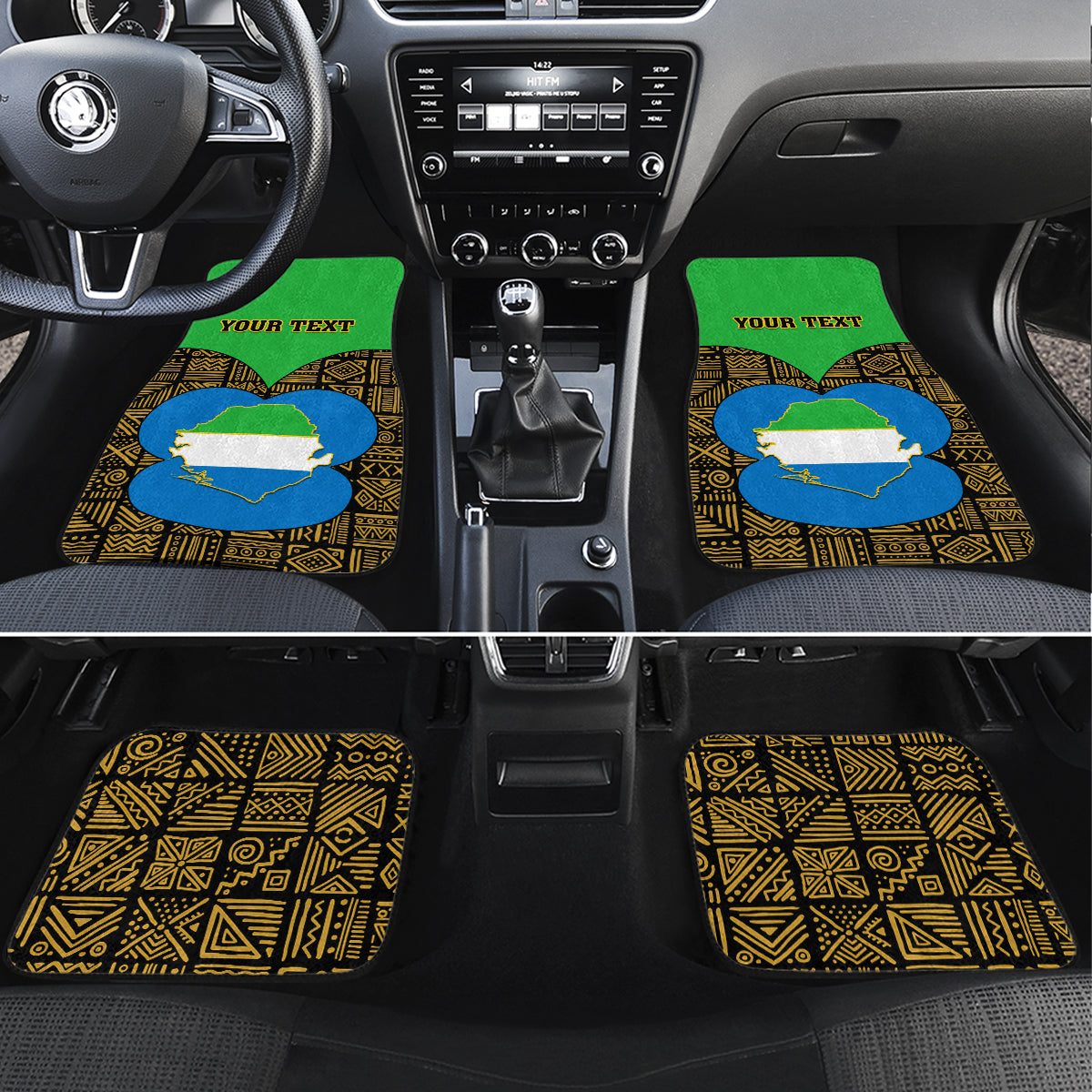 Sierra Leone Independence Day 2024 Car Mats Happy 63rd Anniversary African Pattern - Wonder Print Shop