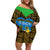 Sierra Leone Independence Day 2024 Family Matching Off Shoulder Short Dress and Hawaiian Shirt Happy 63rd Anniversary African Pattern - Wonder Print Shop