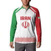 Custom Football 2026 Iran Button Sweatshirt Team Melli Come On