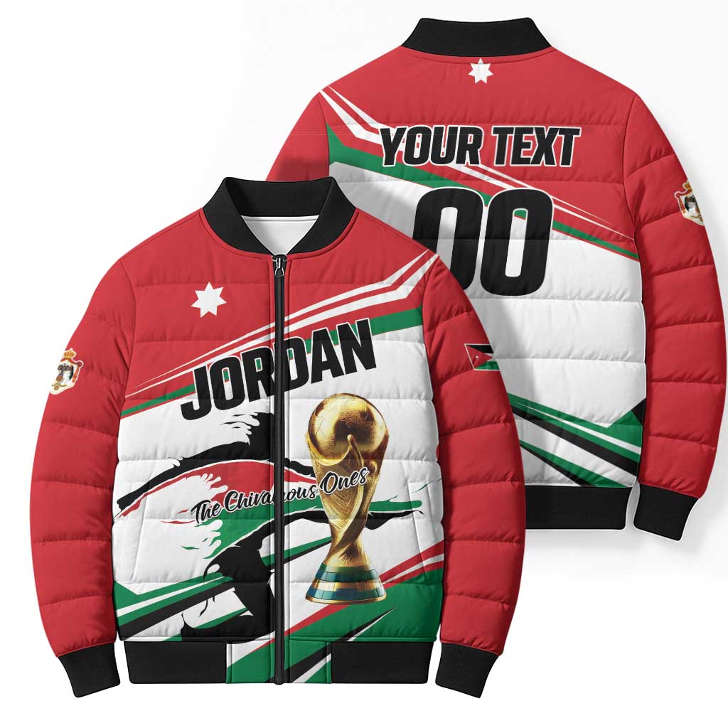 Custom Football 2026 Jordan Bomber Puffer Jacket Al Nashama Make History