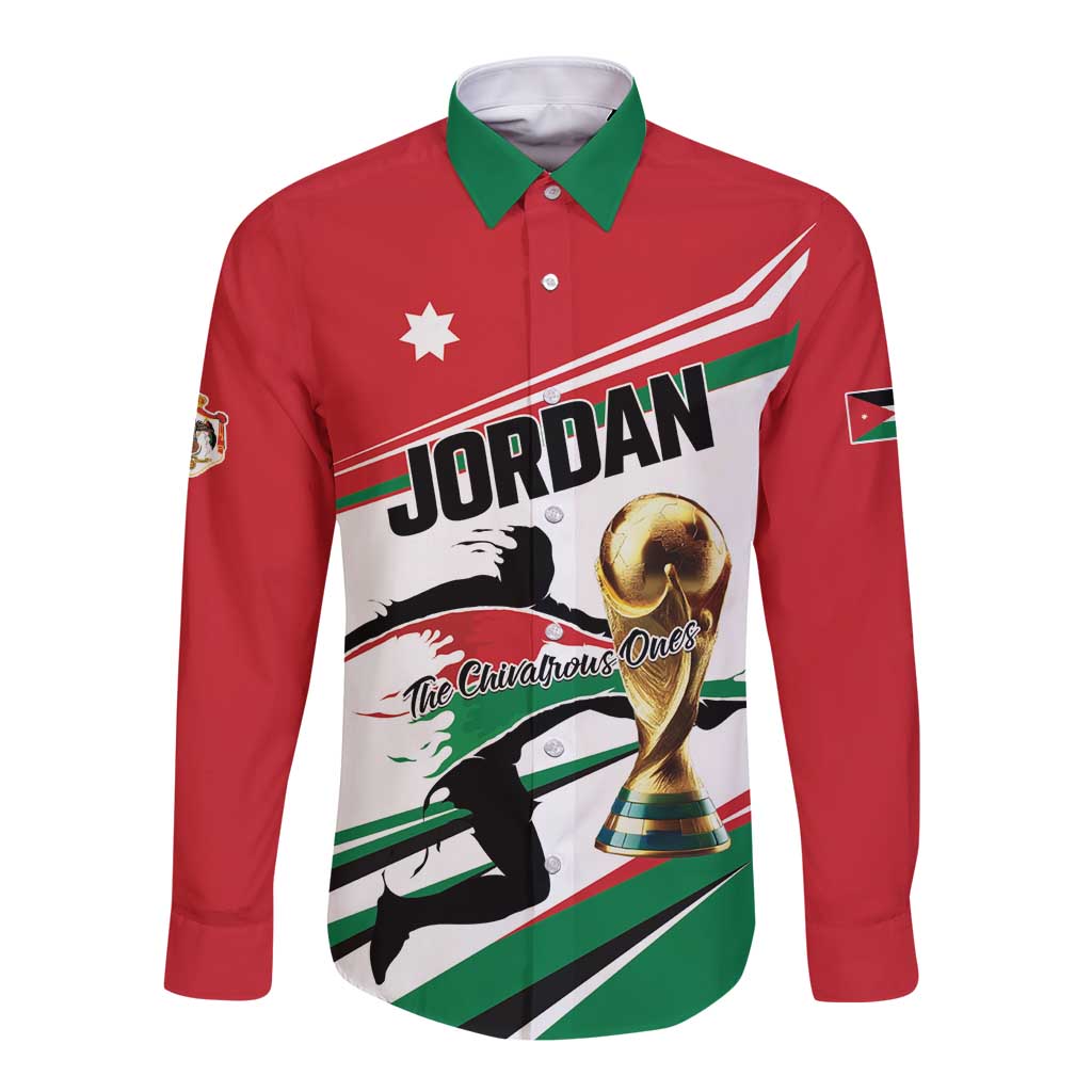Custom Football 2026 Jordan Long Sleeve Button Shirt Al Nashama Make History