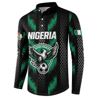 Custom Football Nigeria Button Sweatshirt Soar Super Eagles