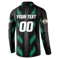 Custom Football Nigeria Button Sweatshirt Soar Super Eagles