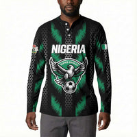 Custom Football Nigeria Button Sweatshirt Soar Super Eagles