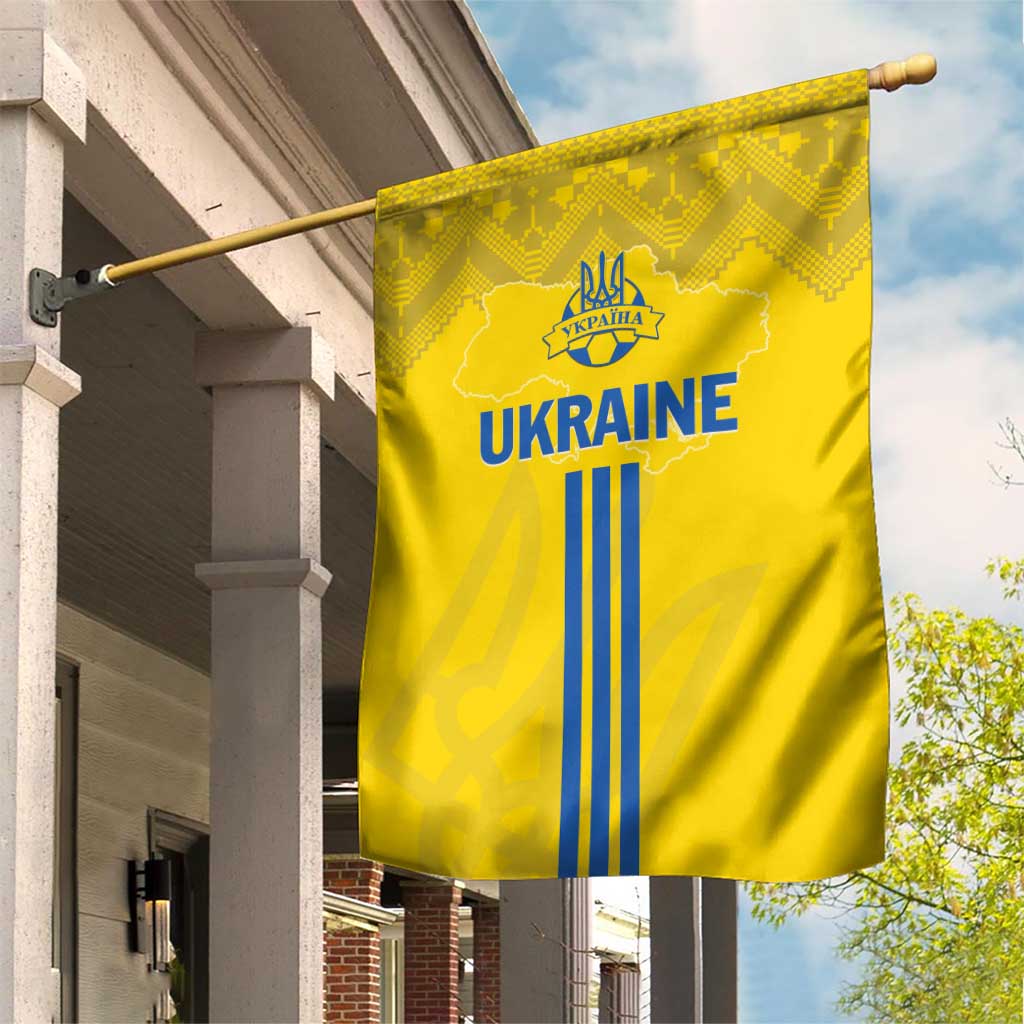 Ukraine 2024 Football Garden Flag Ukrainian Folk Pattern - Wonder Print Shop