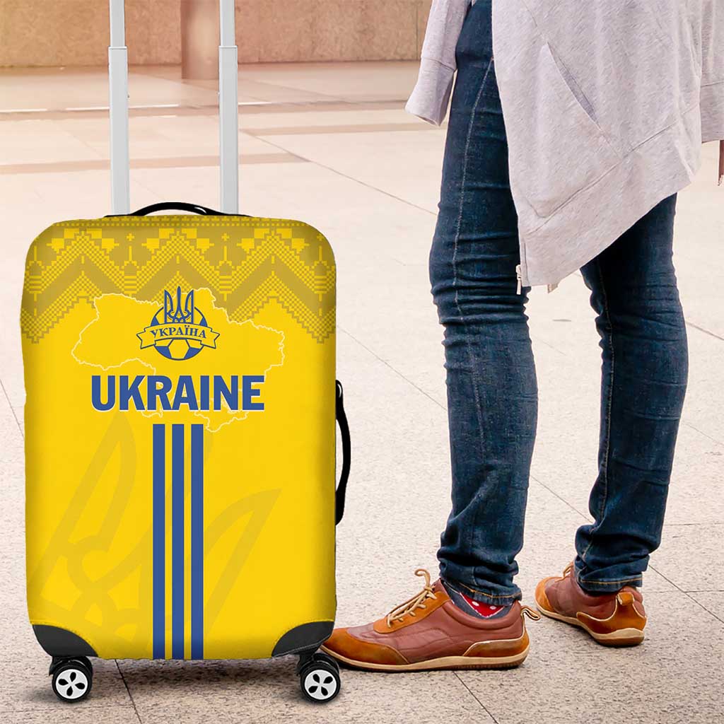 Ukraine 2024 Football Luggage Cover Ukrainian Folk Pattern - Wonder Print Shop