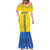 Custom Ukraine 2024 Football Mermaid Dress Ukrainian Folk Pattern - Wonder Print Shop