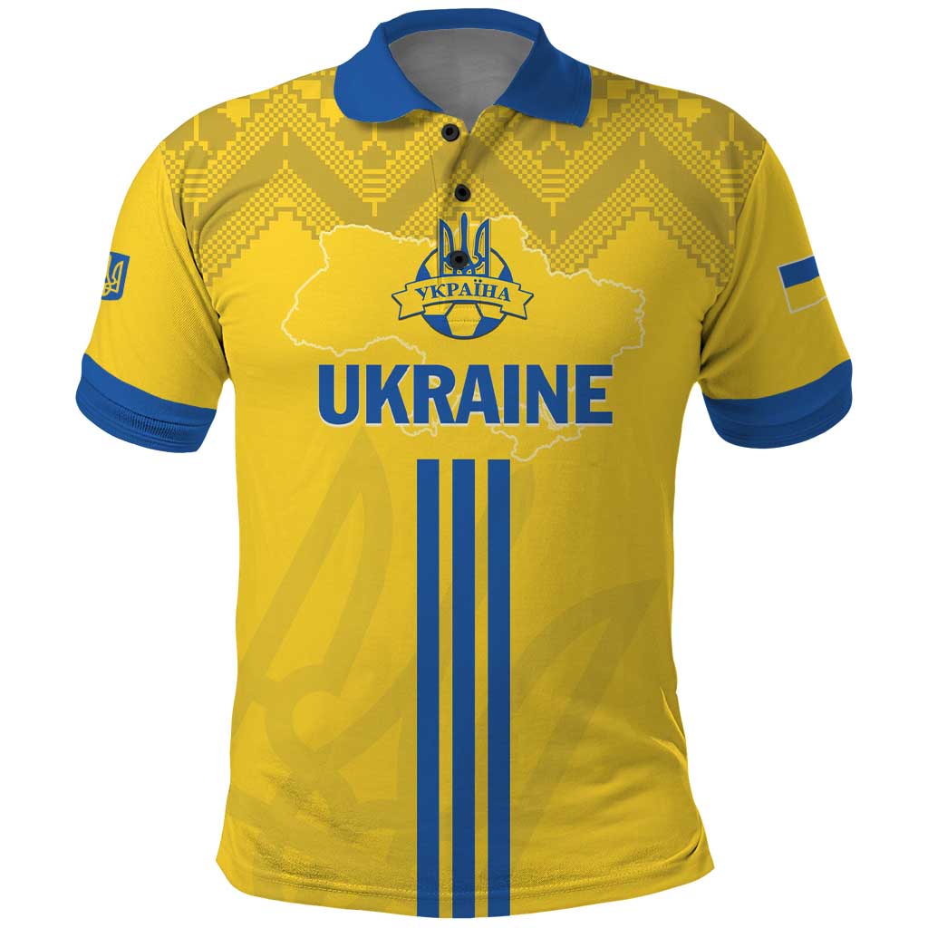 Custom Ukraine 2024 Football Polo Shirt Ukrainian Folk Pattern - Wonder Print Shop