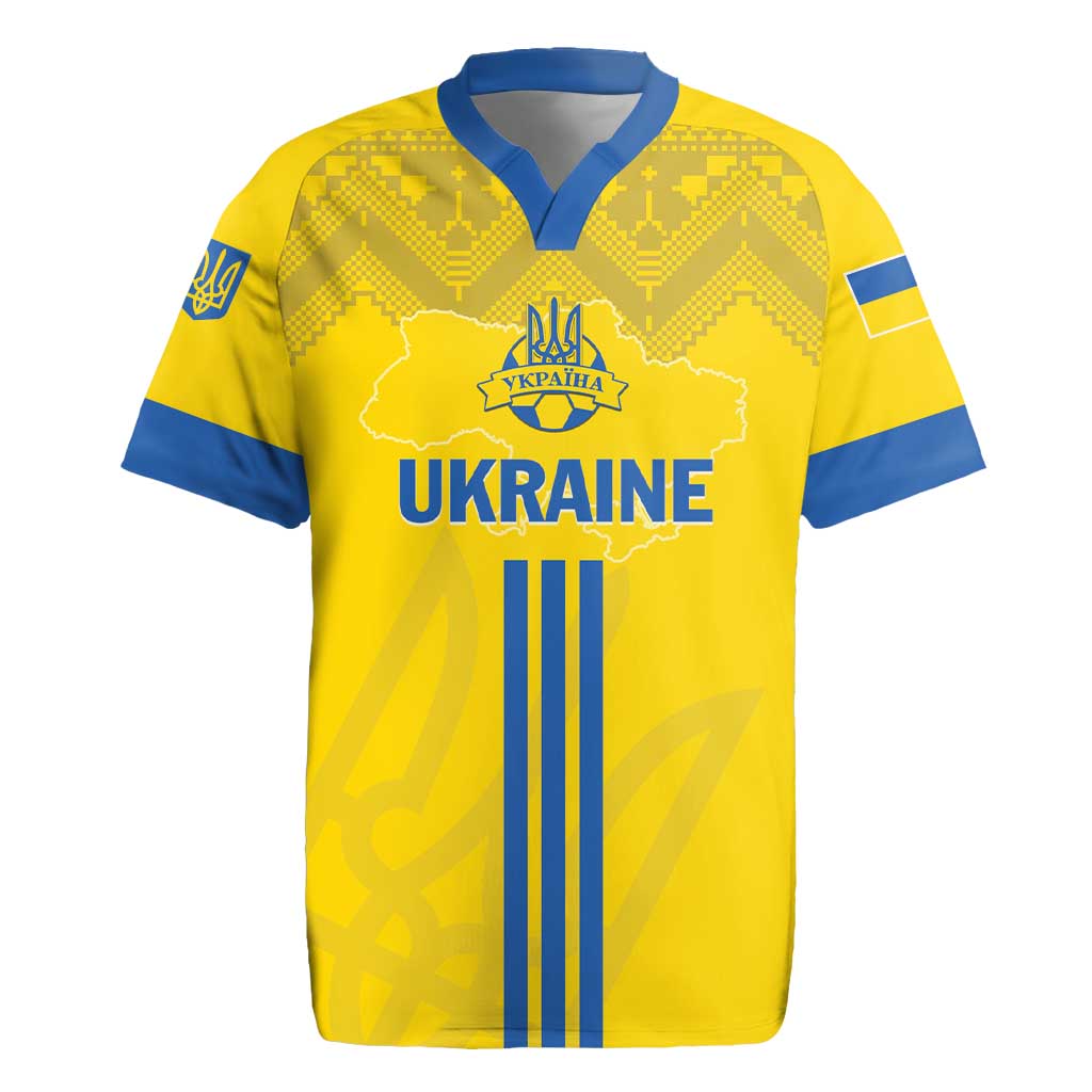 Custom Ukraine 2024 Football Rugby Jersey Ukrainian Folk Pattern - Wonder Print Shop