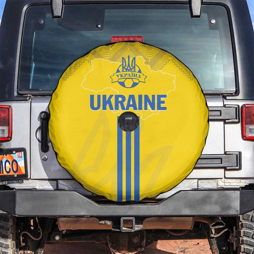 Ukraine 2024 Football Spare Tire Cover Ukrainian Folk Pattern - Wonder Print Shop