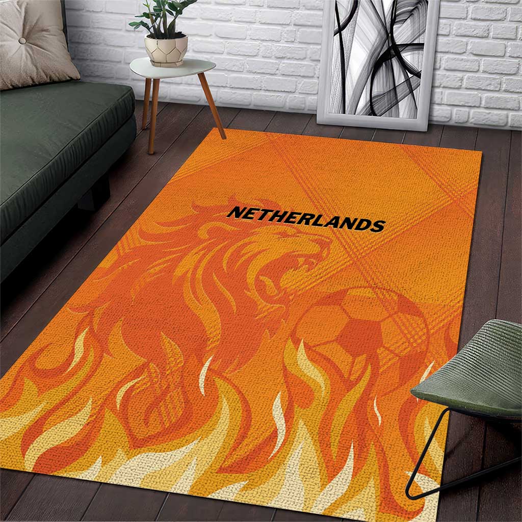 Netherlands 2024 Football Area Rug Holland Oranje Lions - Wonder Print Shop