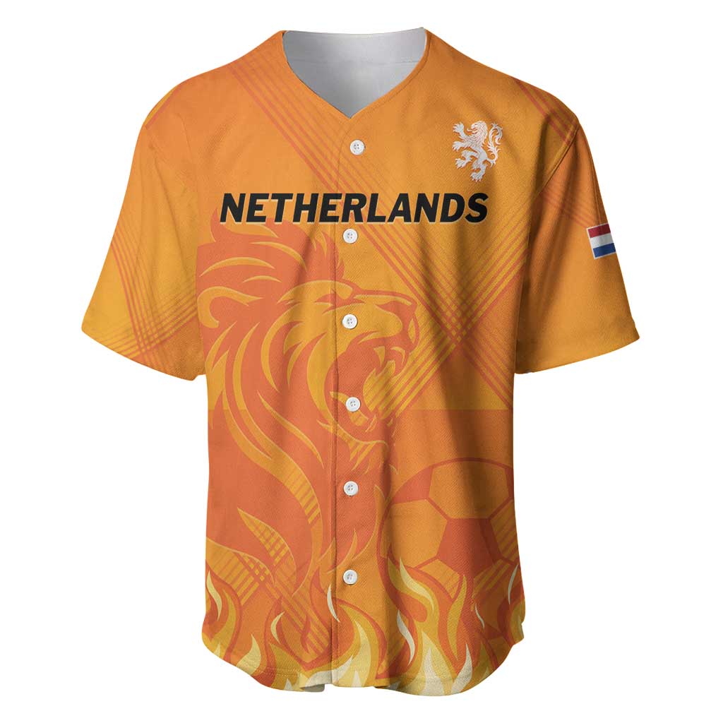 Custom Netherlands 2024 Football Baseball Jersey Holland Oranje Lions - Wonder Print Shop