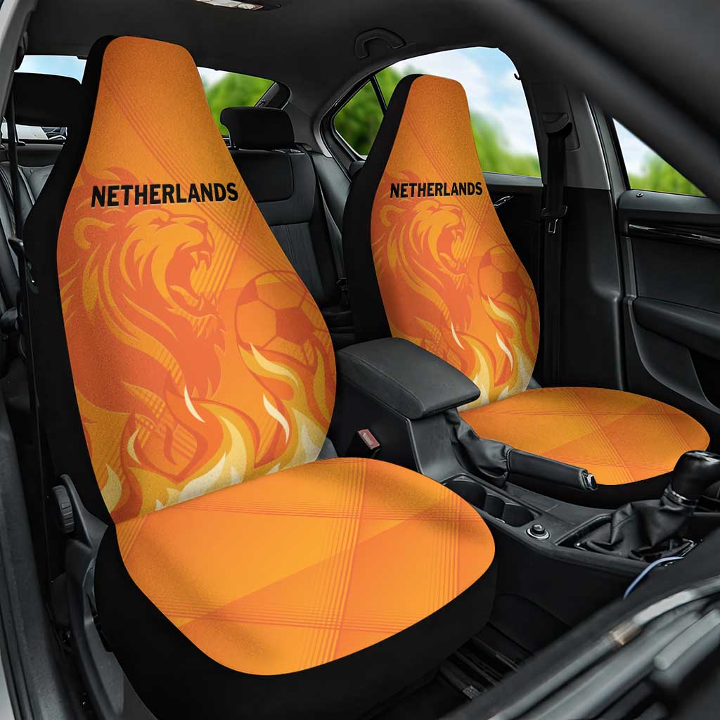 Netherlands 2024 Football Car Seat Cover Holland Oranje Lions - Wonder Print Shop