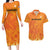 Custom Netherlands 2024 Football Couples Matching Long Sleeve Bodycon Dress and Hawaiian Shirt Holland Oranje Lions - Wonder Print Shop