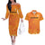 Custom Netherlands 2024 Football Couples Matching Off The Shoulder Long Sleeve Dress and Hawaiian Shirt Holland Oranje Lions - Wonder Print Shop