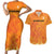 Custom Netherlands 2024 Football Couples Matching Short Sleeve Bodycon Dress and Hawaiian Shirt Holland Oranje Lions - Wonder Print Shop