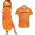 Custom Netherlands 2024 Football Couples Matching Summer Maxi Dress and Hawaiian Shirt Holland Oranje Lions - Wonder Print Shop